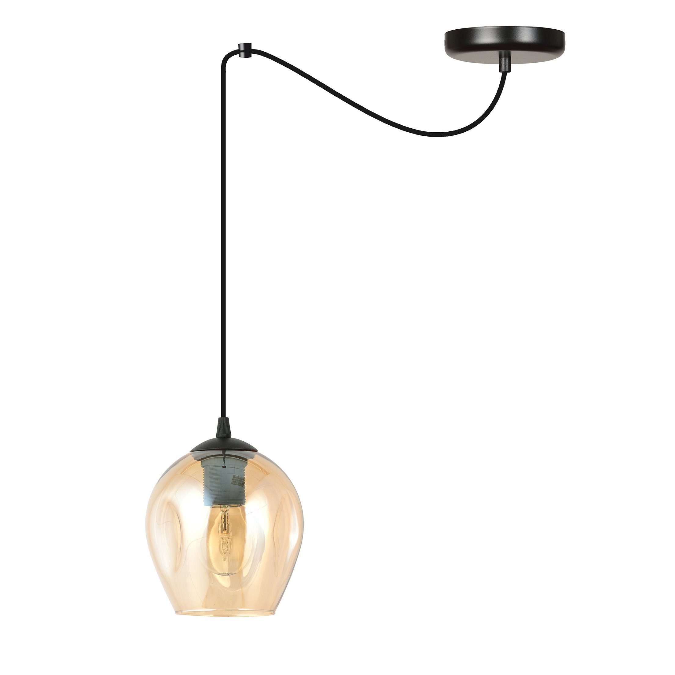 Suspension Level en forme d'araignée avec abat-jour en verre au design contemporain par Emibig Suspension Level en forme d'araignée avec abat-jour en verre au design contemporain par Emibig