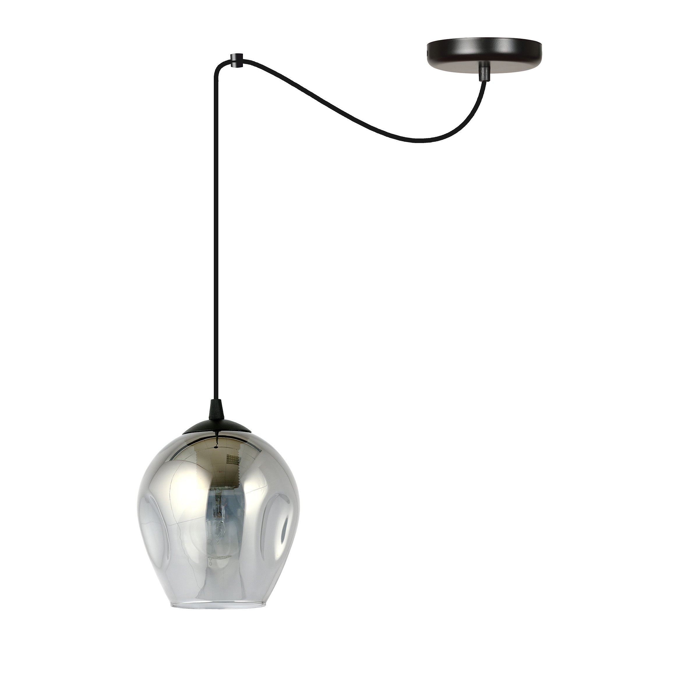 Suspension Level en forme d'araignée avec abat-jour en verre au design contemporain par Emibig Suspension Level en forme d'araignée avec abat-jour en verre au design contemporain par Emibig