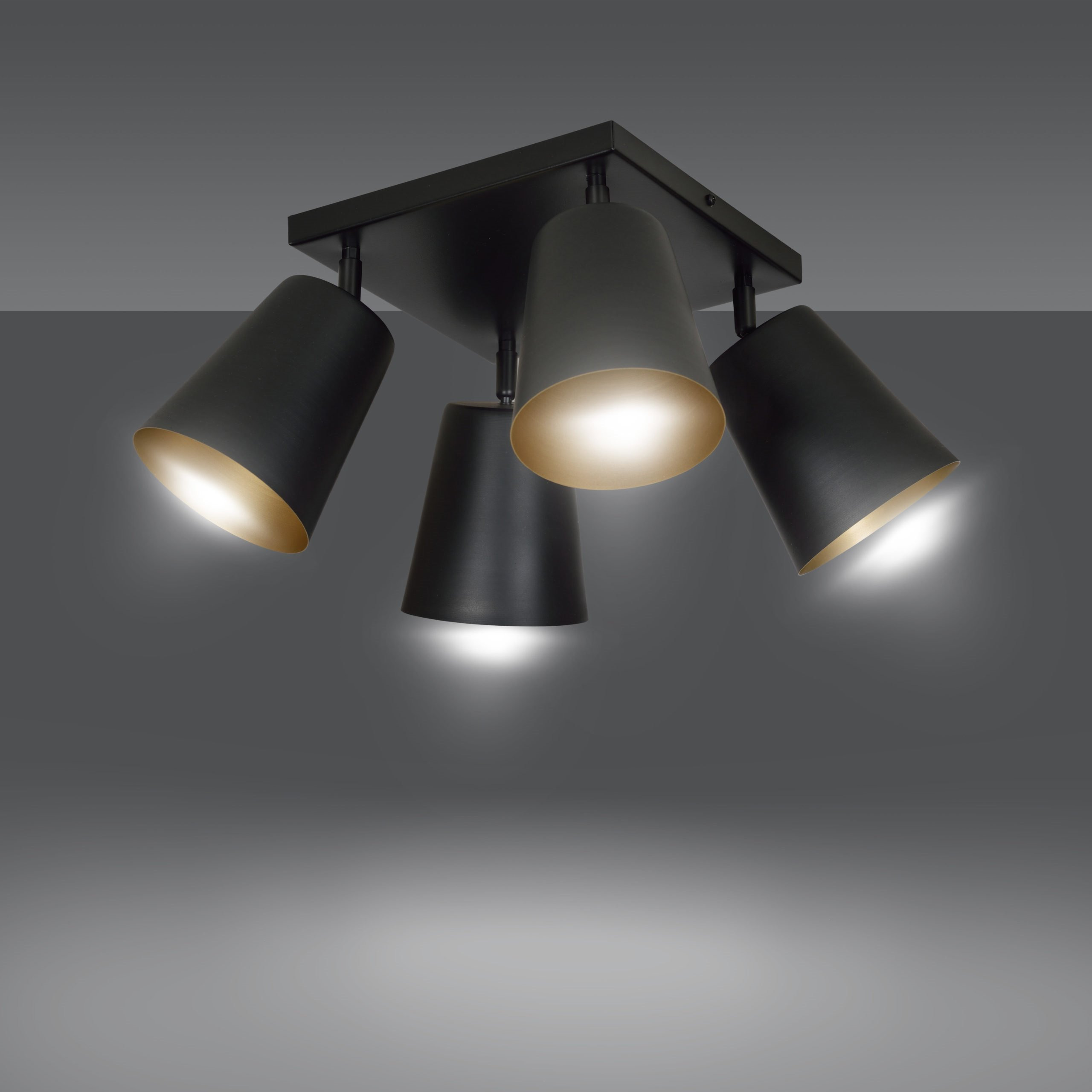 Plafonnier spot Prism base en métal carré au design contemporain par Emibig Plafonnier spot Prism base en métal carré au design contemporain par Emibig
