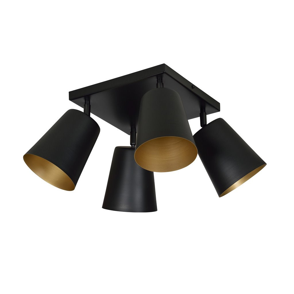 Plafonnier spot Prism base en métal carré au design contemporain par Emibig