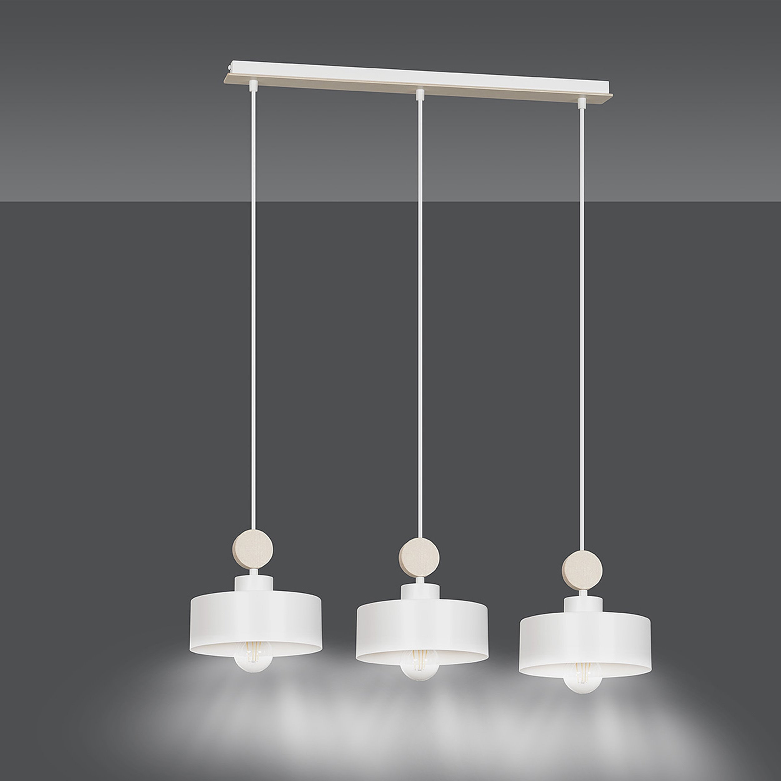Suspension Tuniso avec base en métal et bois au design contemporain par Emibig Suspension Tuniso avec base en métal et bois au design contemporain par Emibig