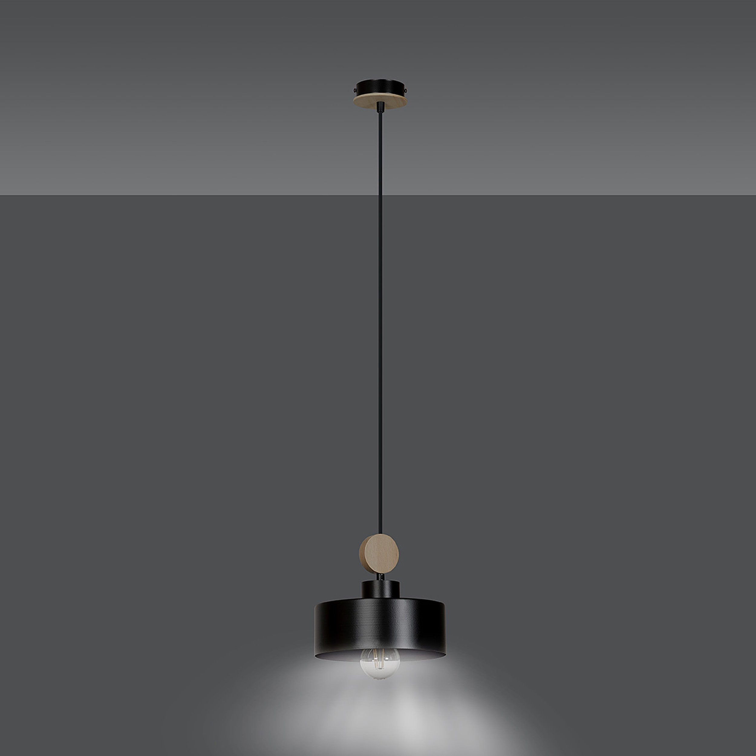 Suspension Tuniso avec base en métal et bois au design contemporain par Emibig Suspension Tuniso avec base en métal et bois au design contemporain par Emibig