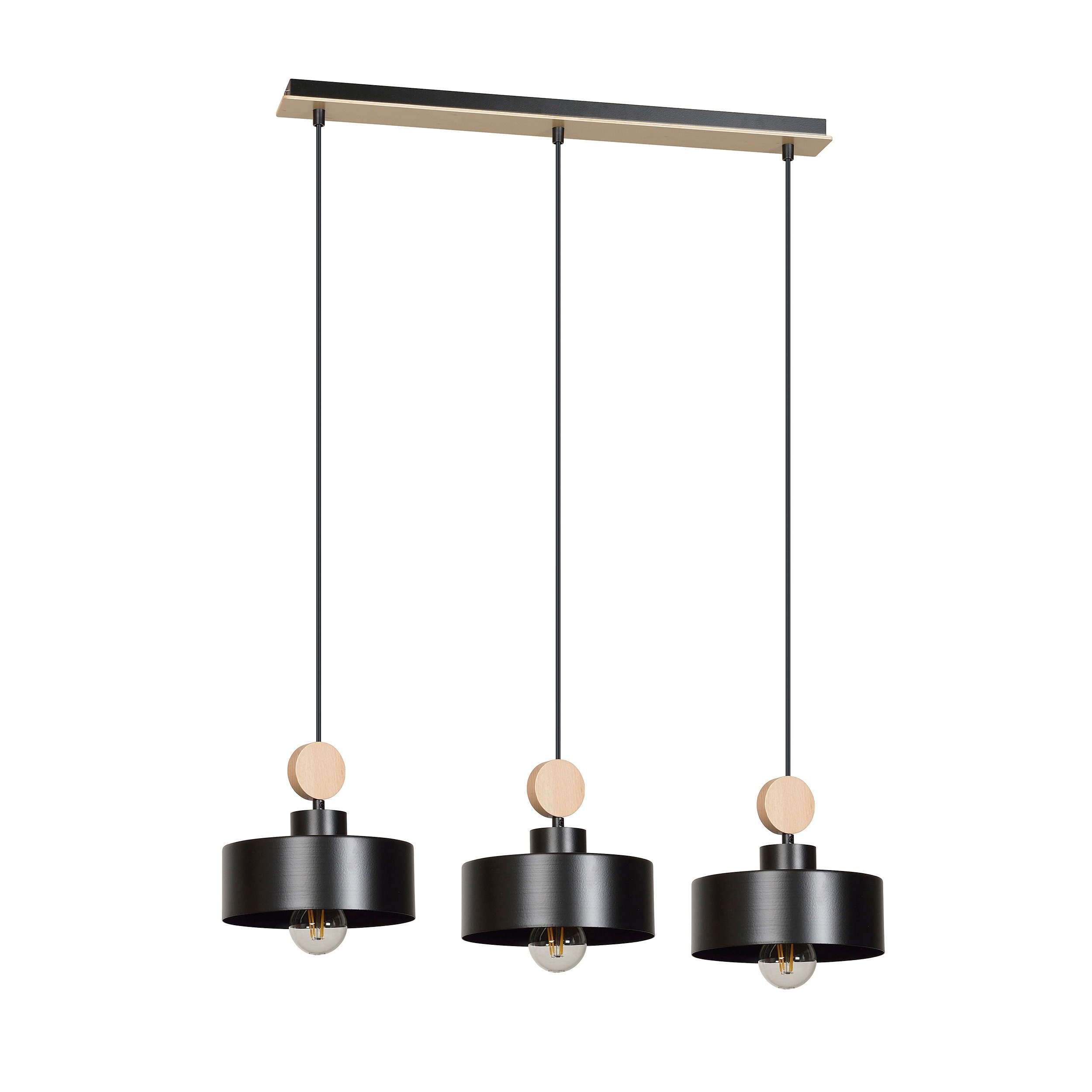 Suspension Tuniso avec base en métal et bois au design contemporain par Emibig Suspension Tuniso avec base en métal et bois au design contemporain par Emibig