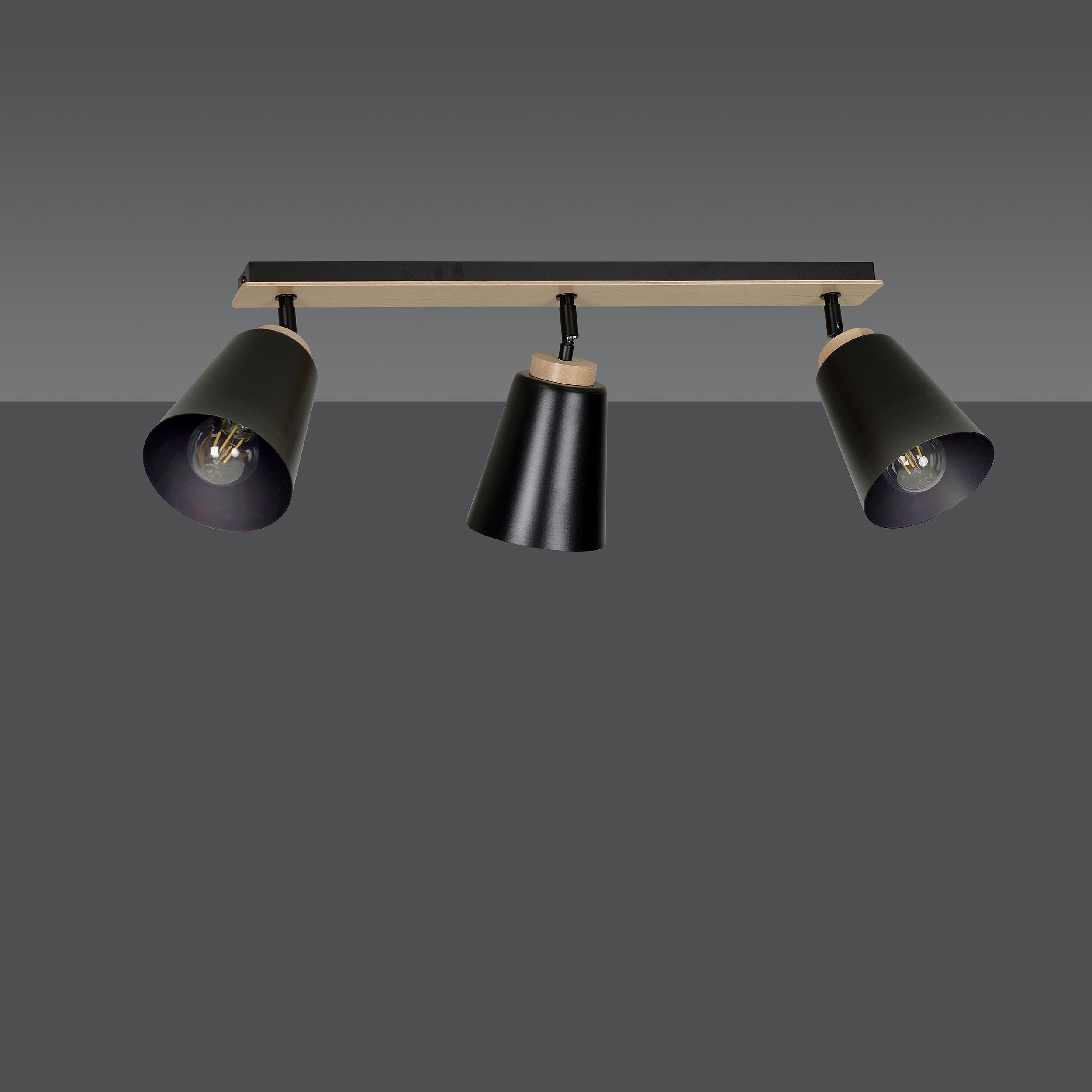 Plafonnier Spot Atlas base en métal et bois au design contemporain par Emibig Plafonnier Spot Atlas base en métal et bois au design contemporain par Emibig