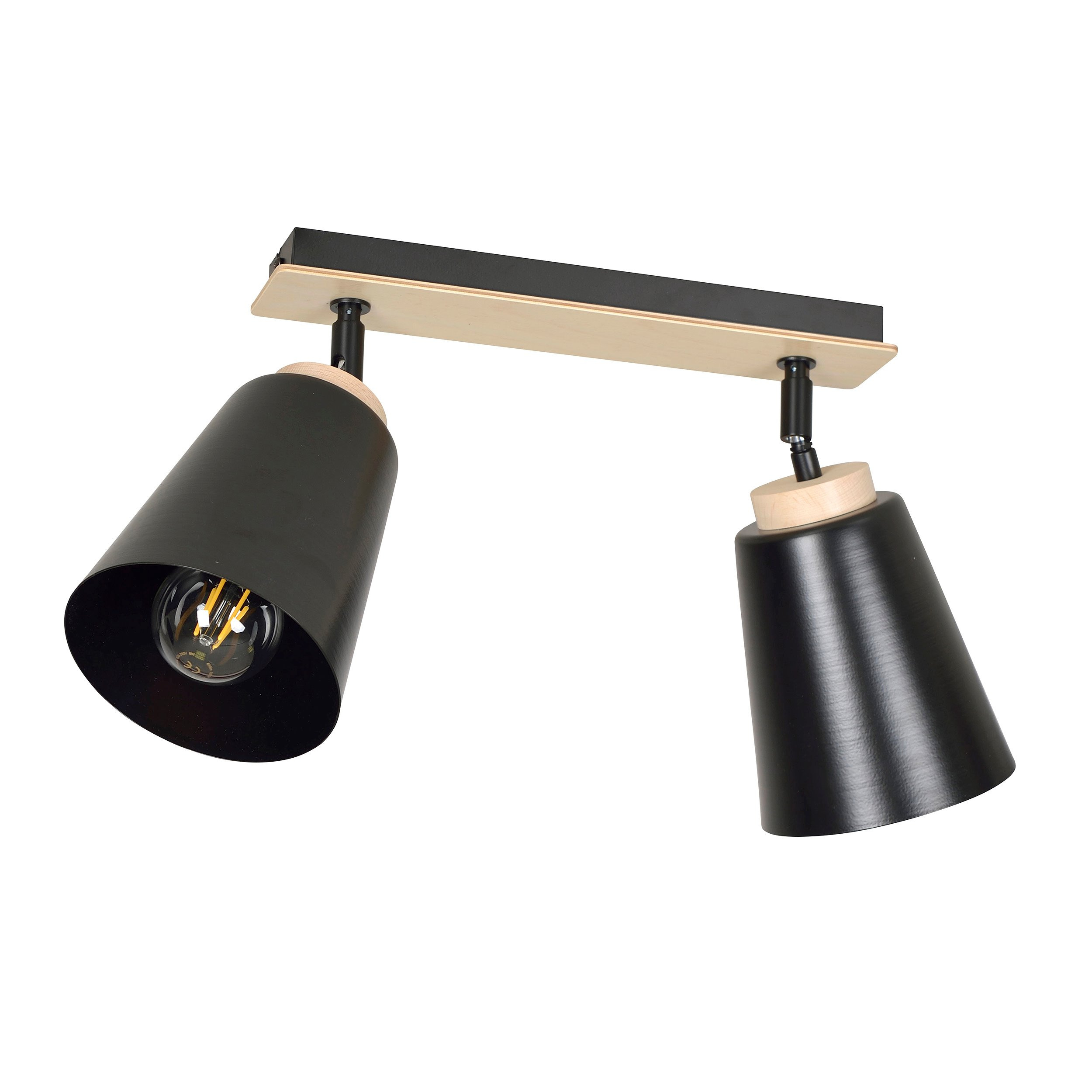 Plafonnier Spot Atlas base en métal et bois au design contemporain par Emibig Plafonnier Spot Atlas base en métal et bois au design contemporain par Emibig