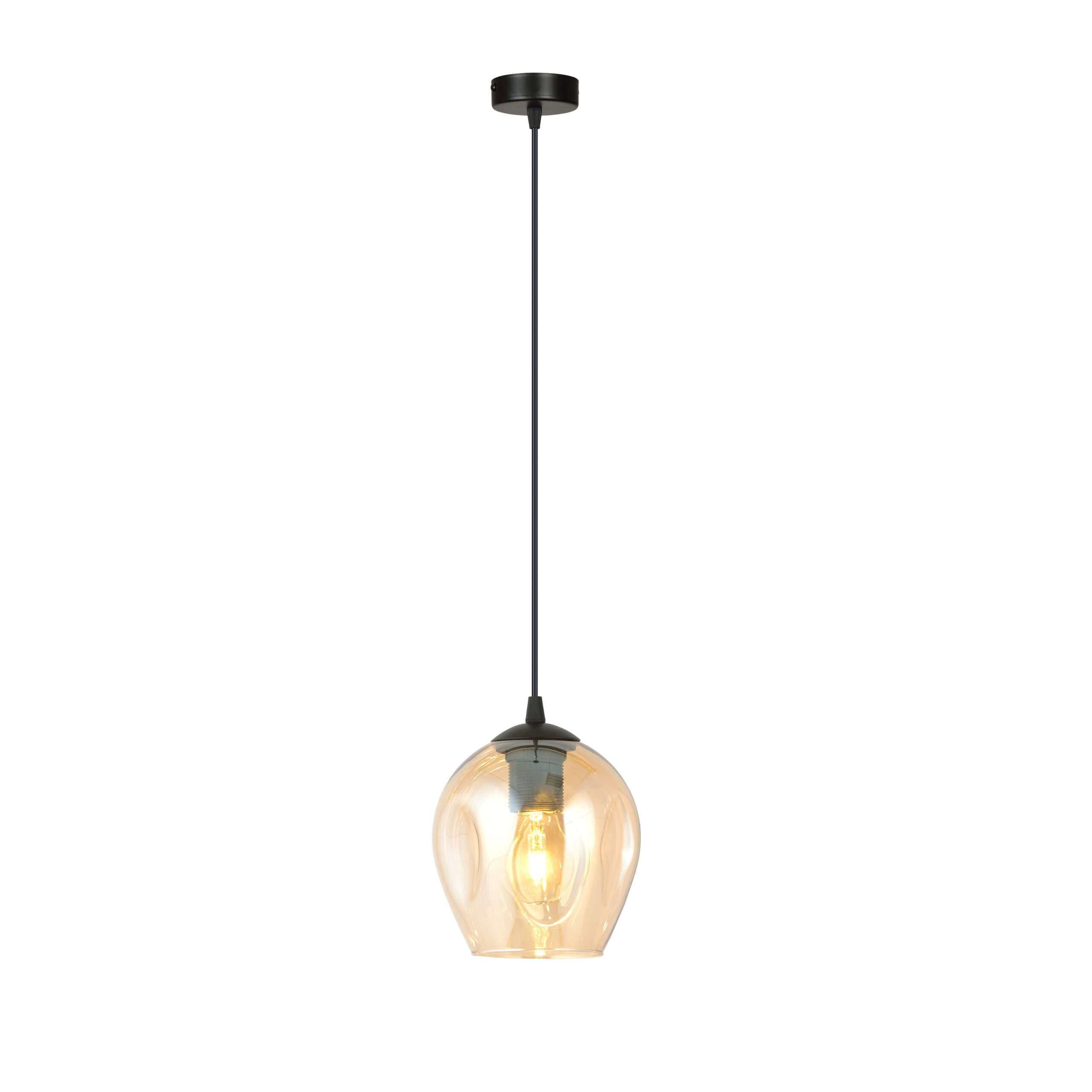 Suspension Istar base en métal circulaire et abat-jour en verre au design contemporain par Emibig Suspension Istar base en métal circulaire et abat-jour en verre au design contemporain par Emibig
