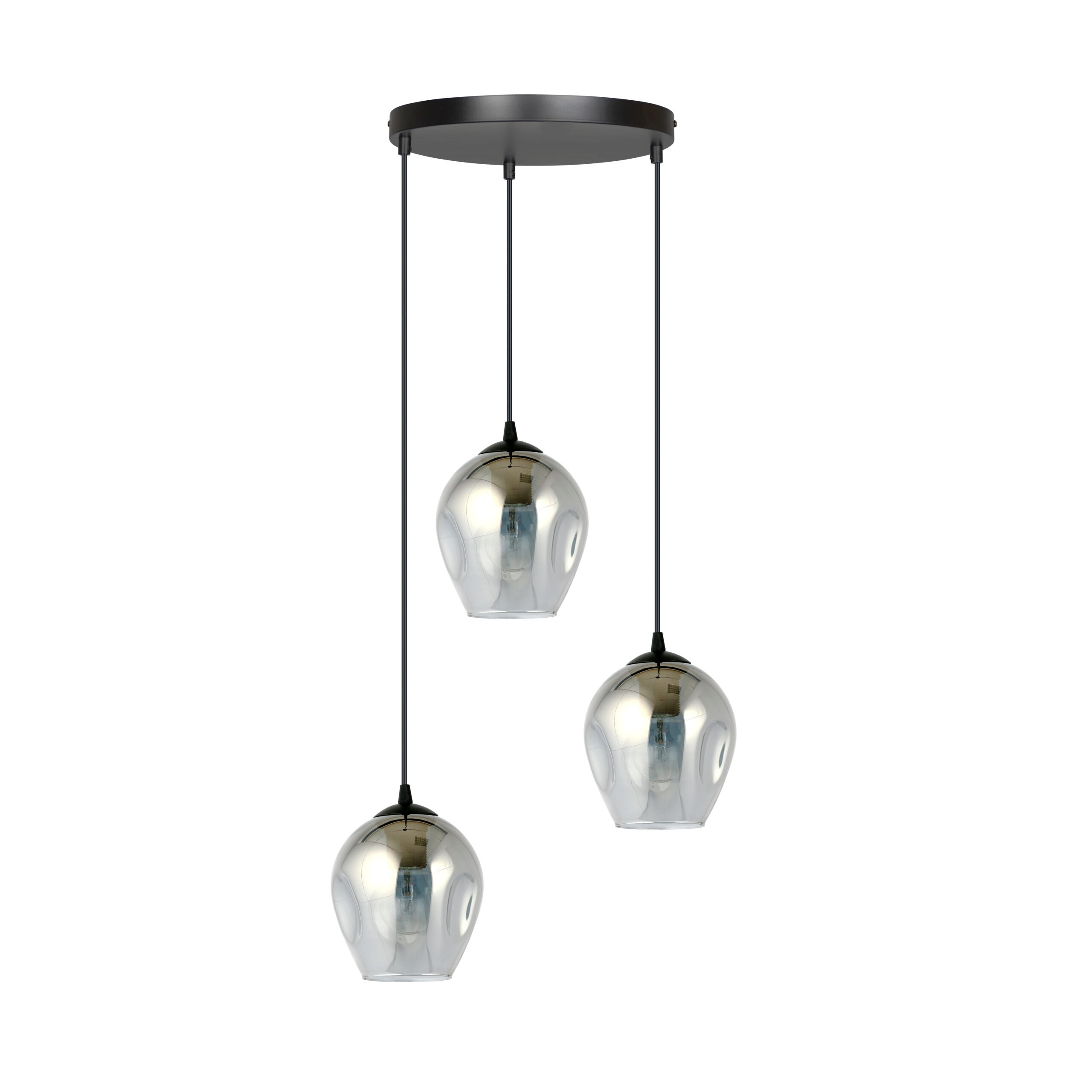 Suspension Istar base en métal circulaire et abat-jour en verre au design contemporain par Emibig Suspension Istar base en métal circulaire et abat-jour en verre au design contemporain par Emibig