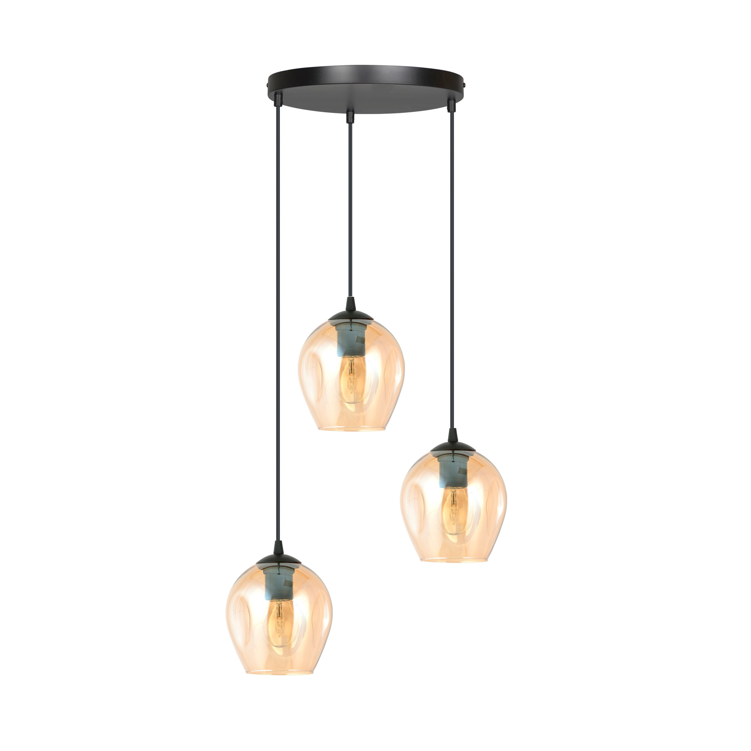 Suspension Istar base en métal circulaire et abat-jour en verre au design contemporain par Emibig Suspension Istar base en métal circulaire et abat-jour en verre au design contemporain par Emibig