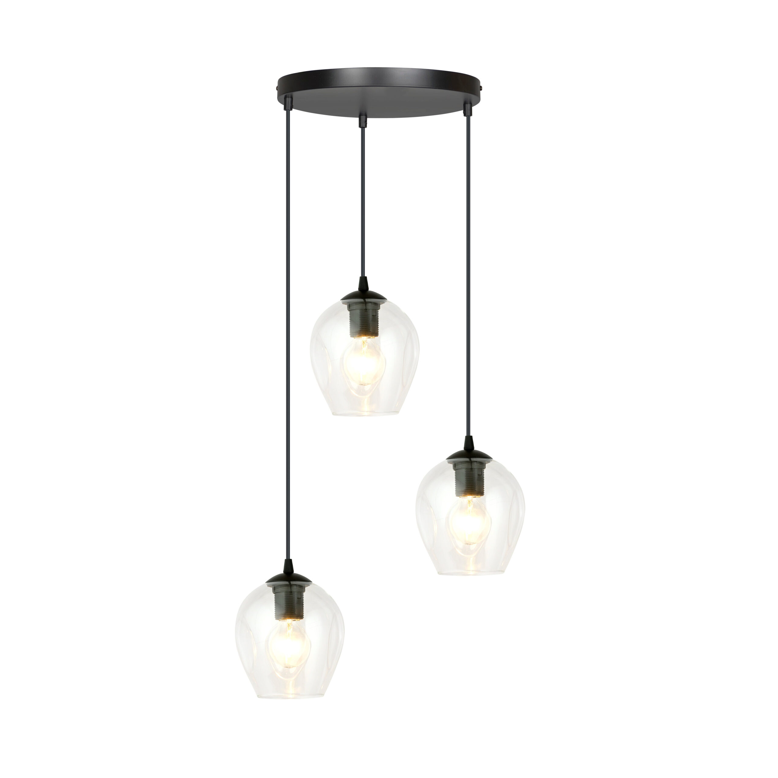 Suspension Istar base en métal circulaire et abat-jour en verre au design contemporain par Emibig Suspension Istar base en métal circulaire et abat-jour en verre au design contemporain par Emibig