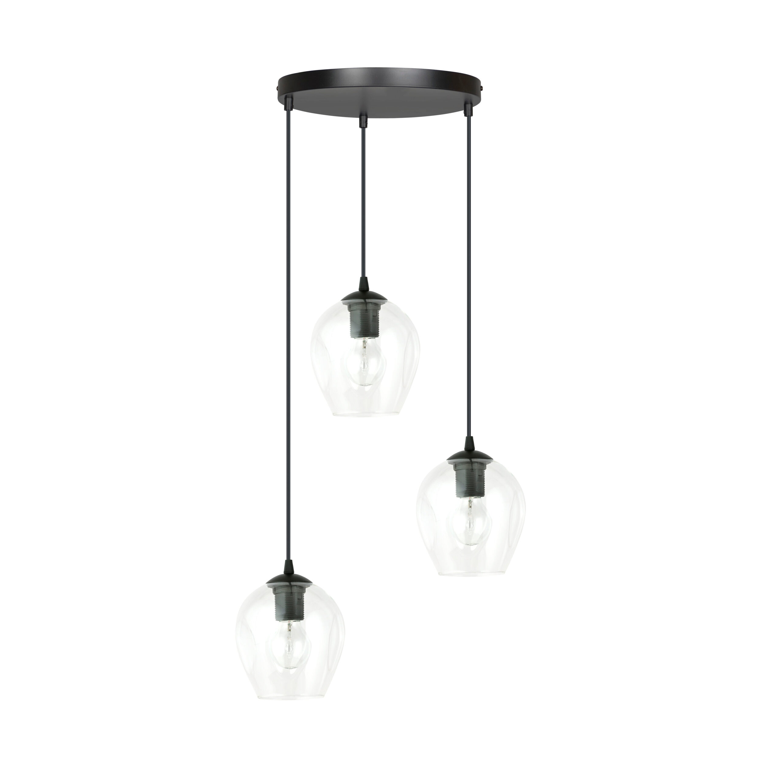 Suspension Istar base en métal circulaire et abat-jour en verre au design contemporain par Emibig Suspension Istar base en métal circulaire et abat-jour en verre au design contemporain par Emibig