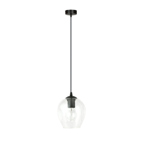 Suspension Istar base en métal circulaire et abat-jour en verre au design contemporain par Emibig