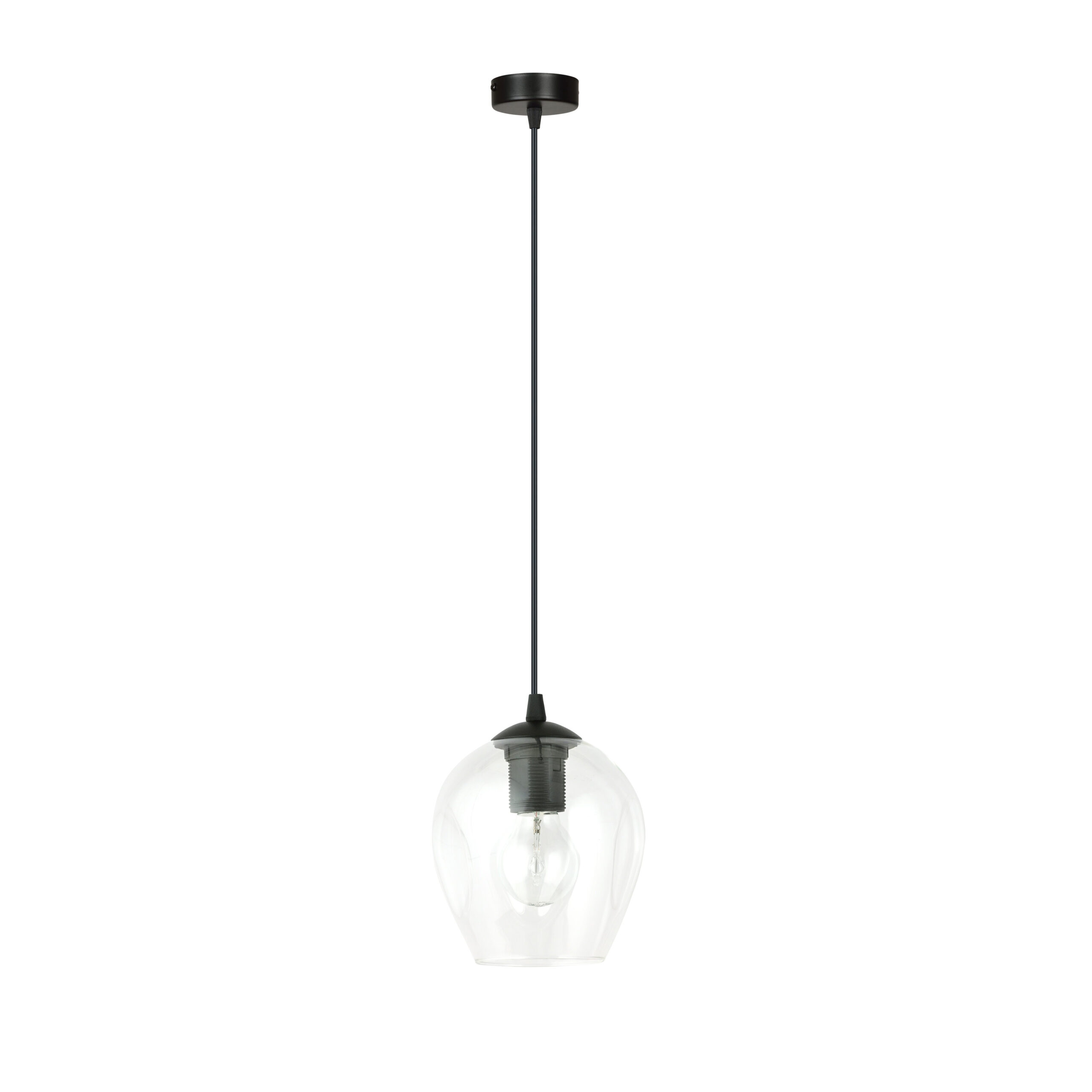 Suspension Istar base en métal circulaire et abat-jour en verre au design contemporain par Emibig
