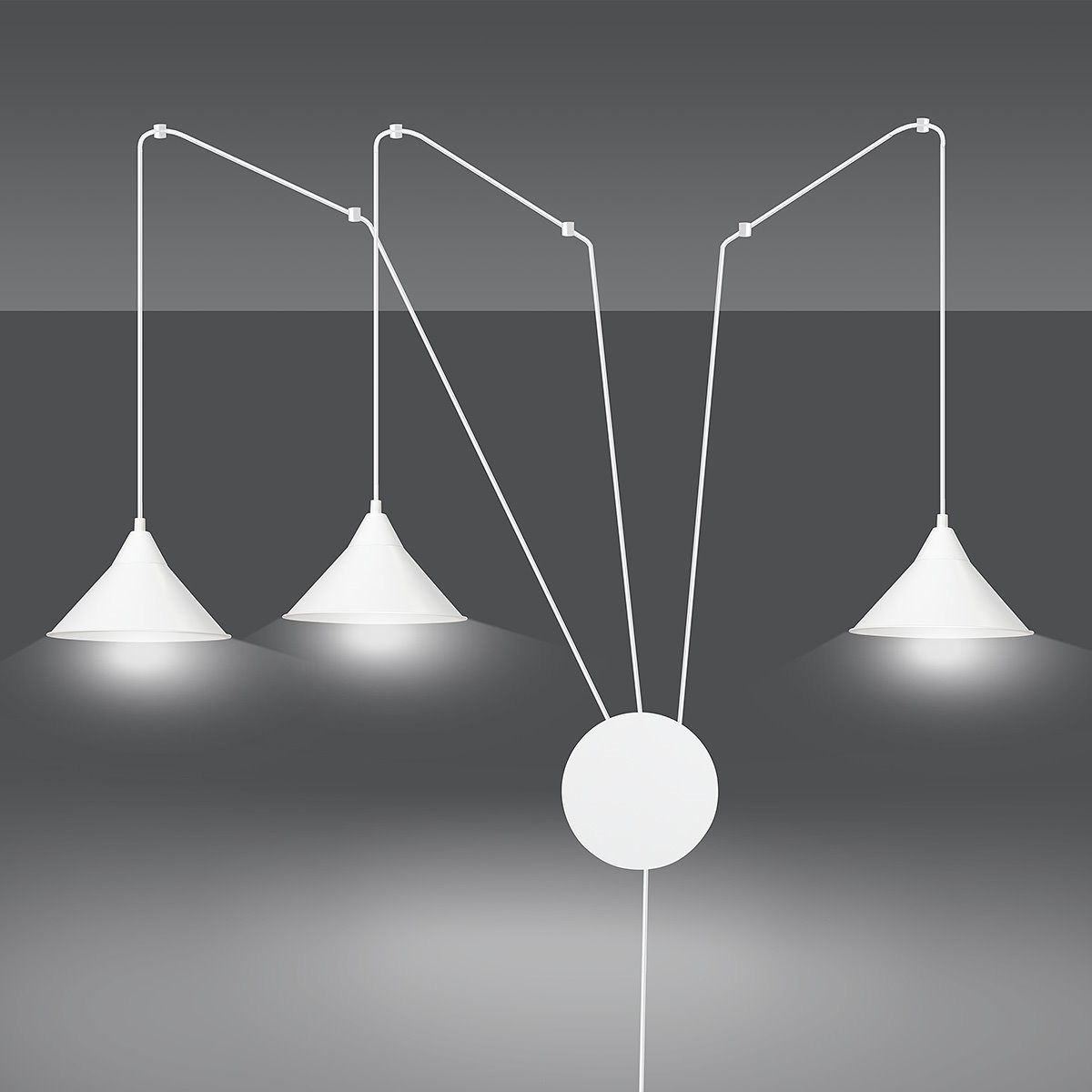 Suspension Abramo avec base et cache-ampoule en métal au design contemporain par Emibig Suspension Abramo avec base et cache-ampoule en métal au design contemporain par Emibig