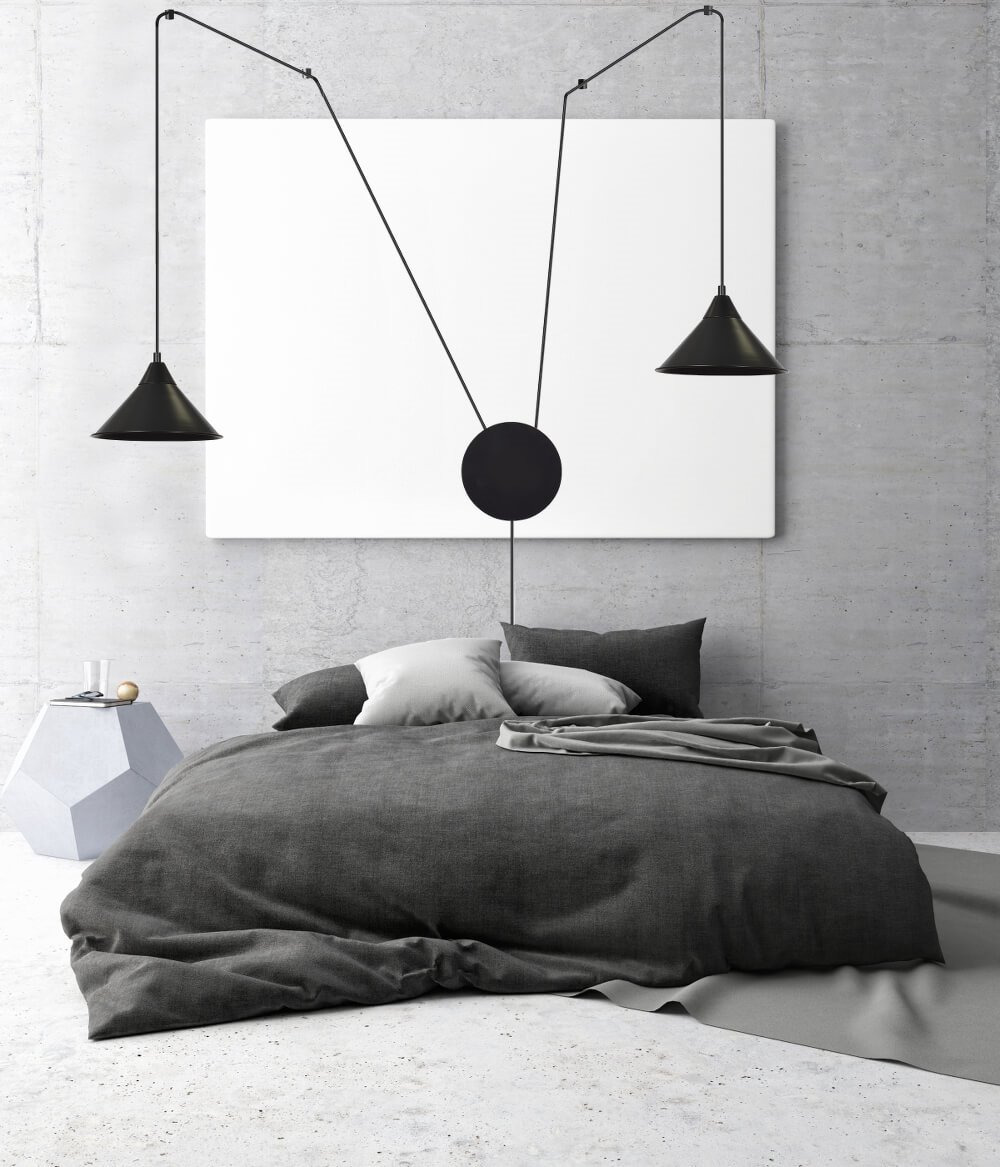 Suspension Abramo avec base et cache-ampoule en métal au design contemporain par Emibig Suspension Abramo avec base et cache-ampoule en métal au design contemporain par Emibig