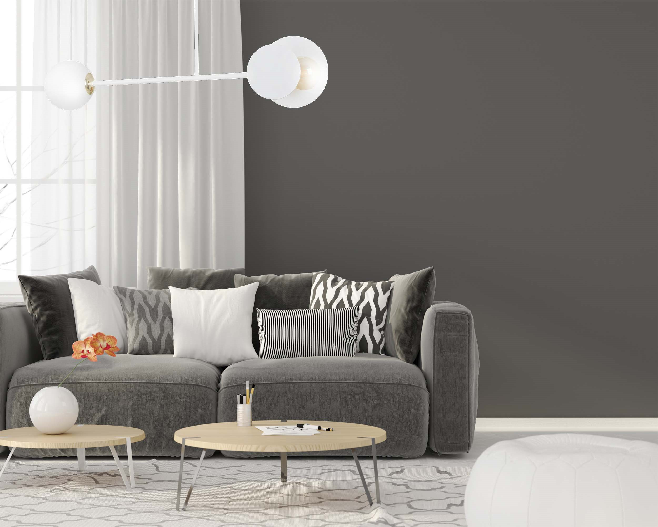 Plafonnier Minerva base en métal et abat-jour asymétrique au design contemporain par Emibig Plafonnier Minerva base en métal et abat-jour asymétrique au design contemporain par Emibig