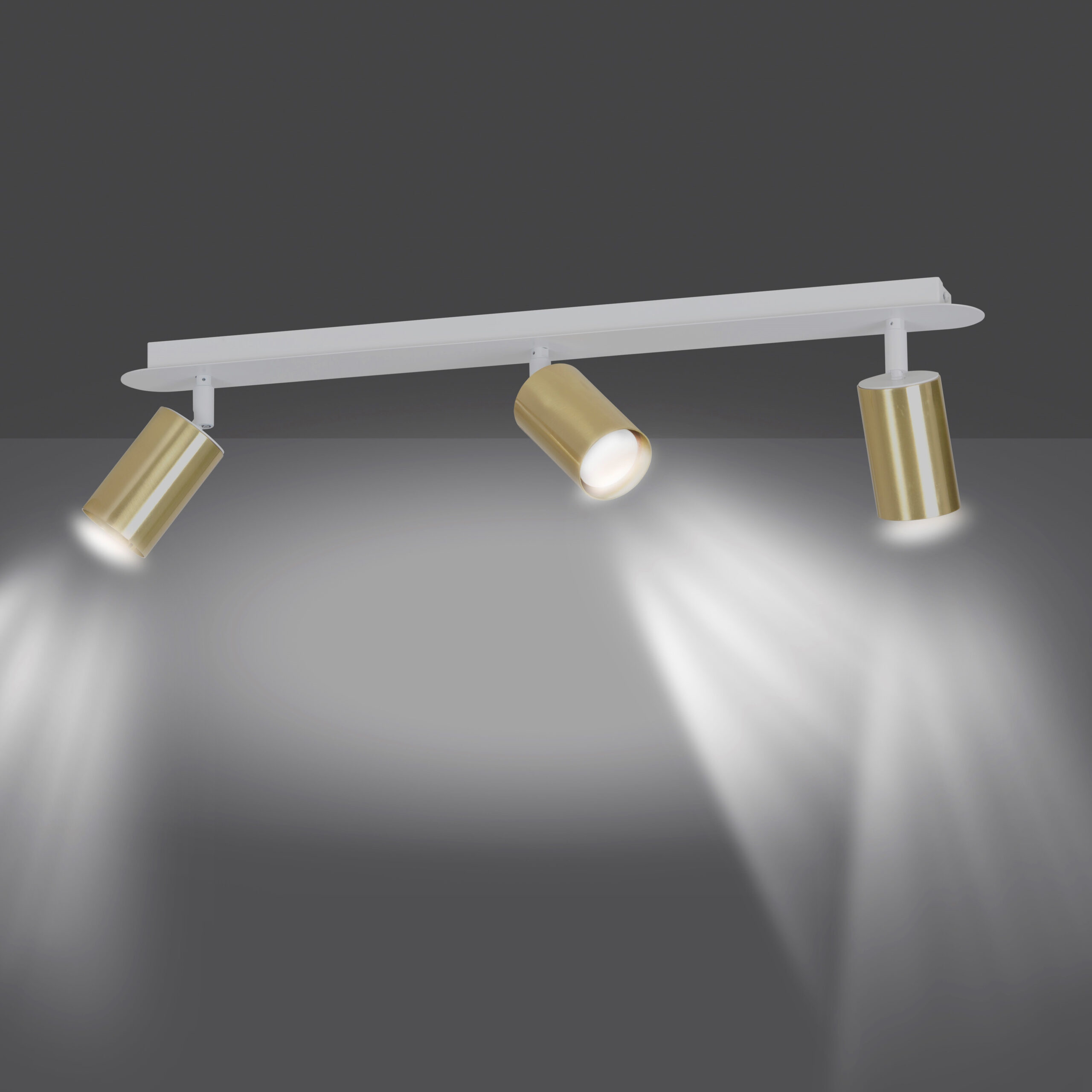 Plafonnier Spot Zen base en métal avec abat-jour tube doré au design contemporain par Emibig Plafonnier Spot Zen base en métal avec abat-jour tube doré au design contemporain par Emibig