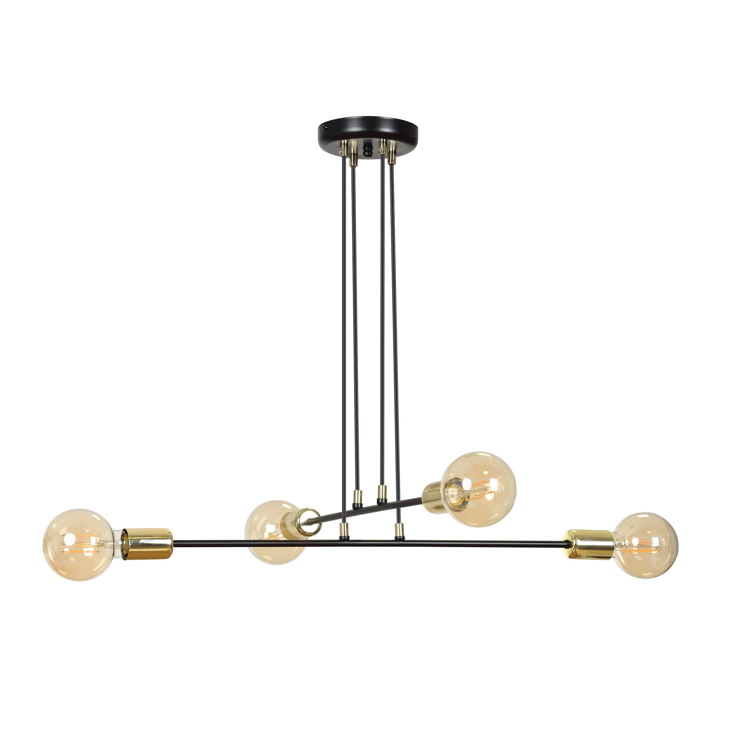 Suspension Vesio base en métal et détail doré au design contemporain par Emibig