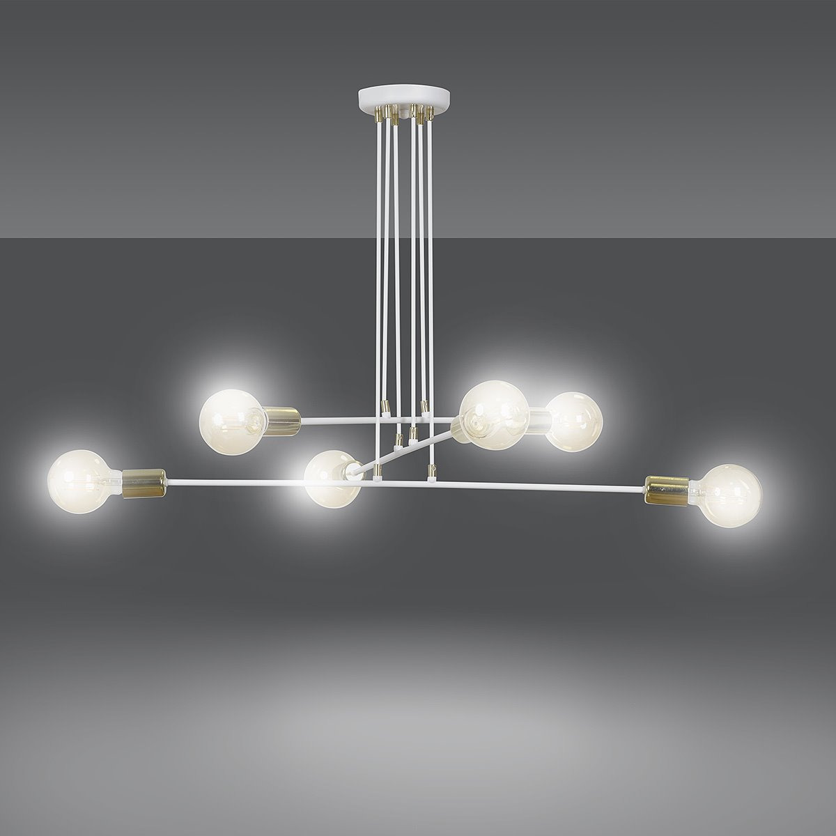 Suspension Vesio base en métal et détail doré au design contemporain par Emibig Suspension Vesio base en métal et détail doré au design contemporain par Emibig