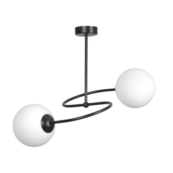 Plafonnier Selbi avec base en métal et bras en hélice au design contemporain par Emibig