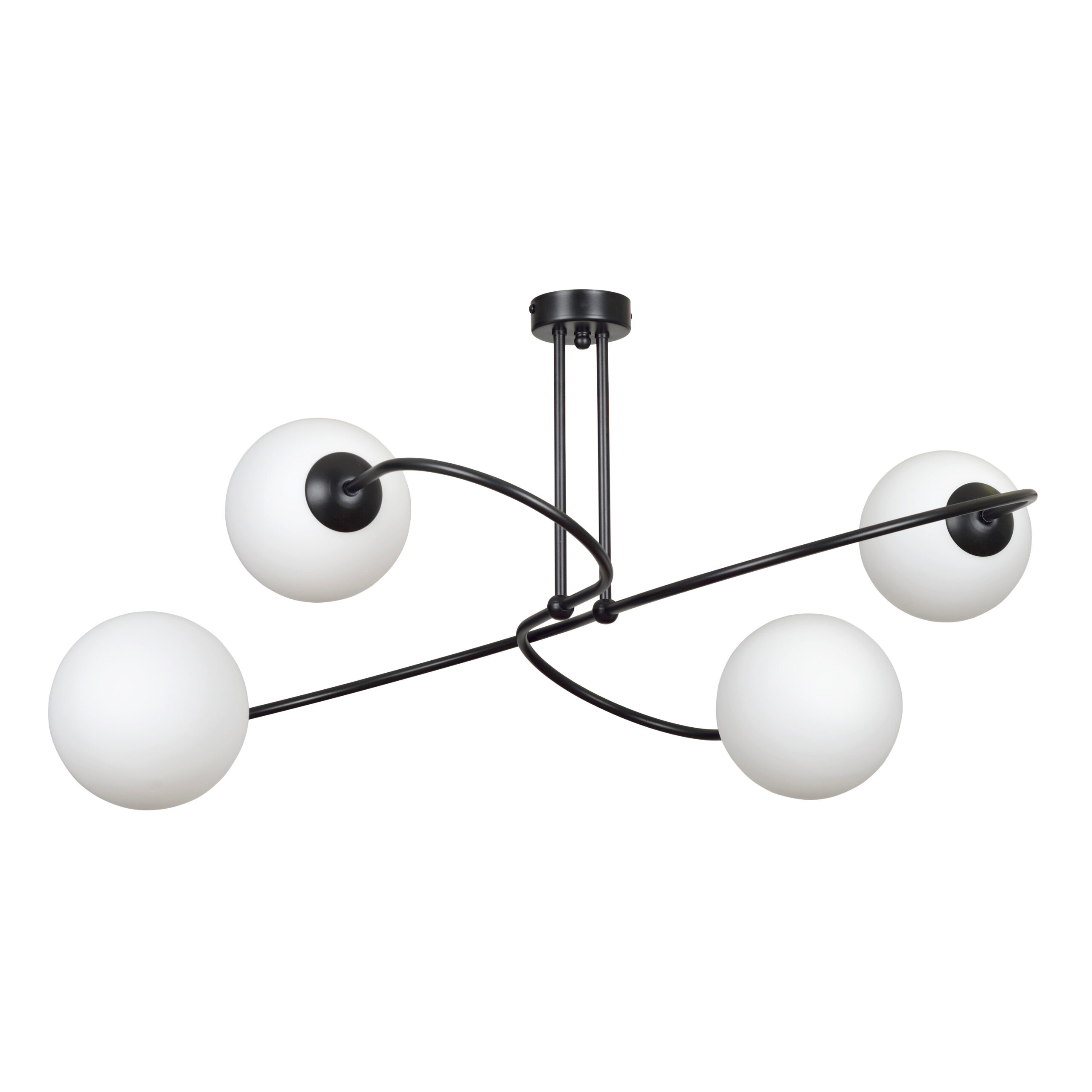 Plafonnier Selbi avec base en métal et bras en hélice au design contemporain par Emibig Plafonnier Selbi avec base en métal et bras en hélice au design contemporain par Emibig