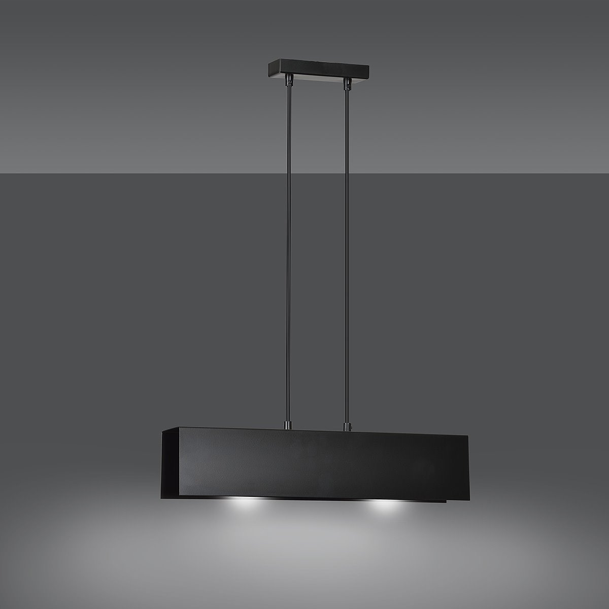 Suspension Gentor base et cache-ampoule en métal rectangle au design contemporain par Emibig