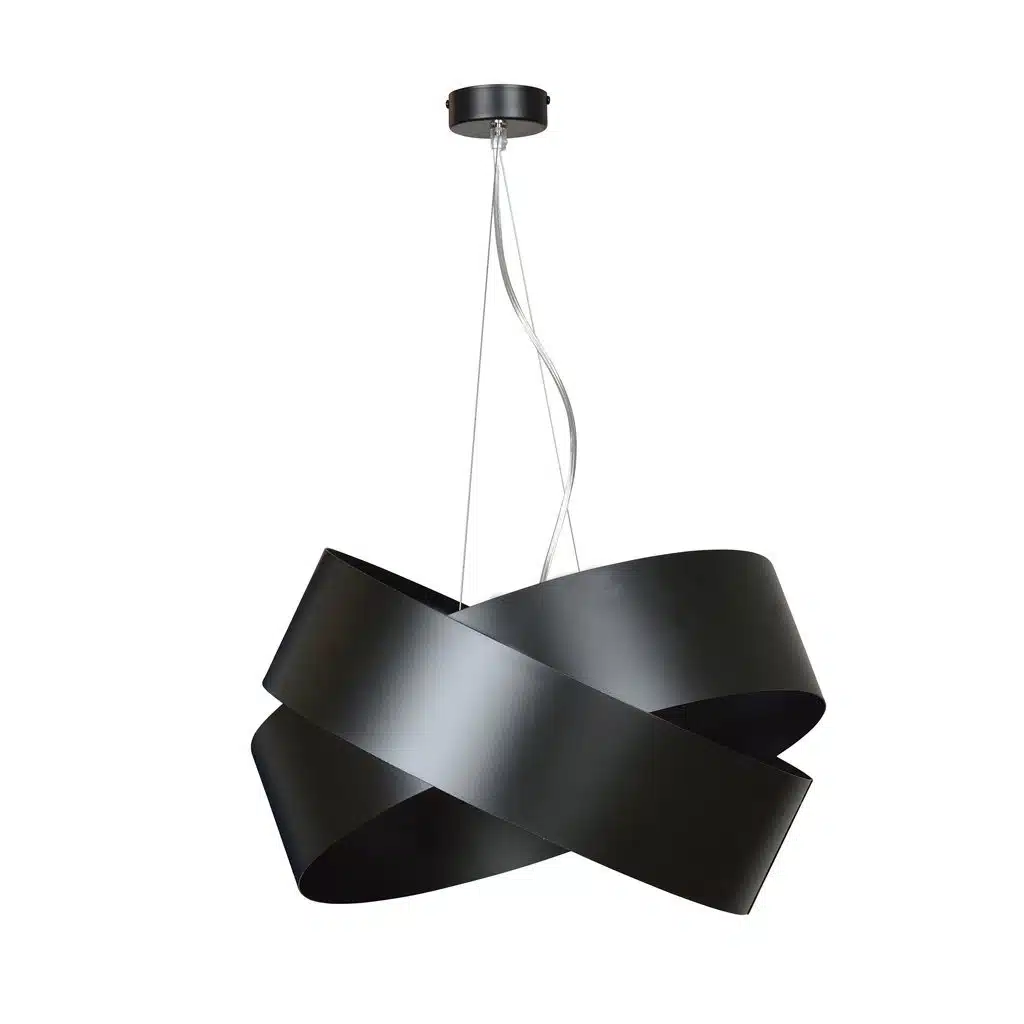 Suspension Vieno base en métal avec abat-jour à anneaux entrelacés au design contemporain par Emibig