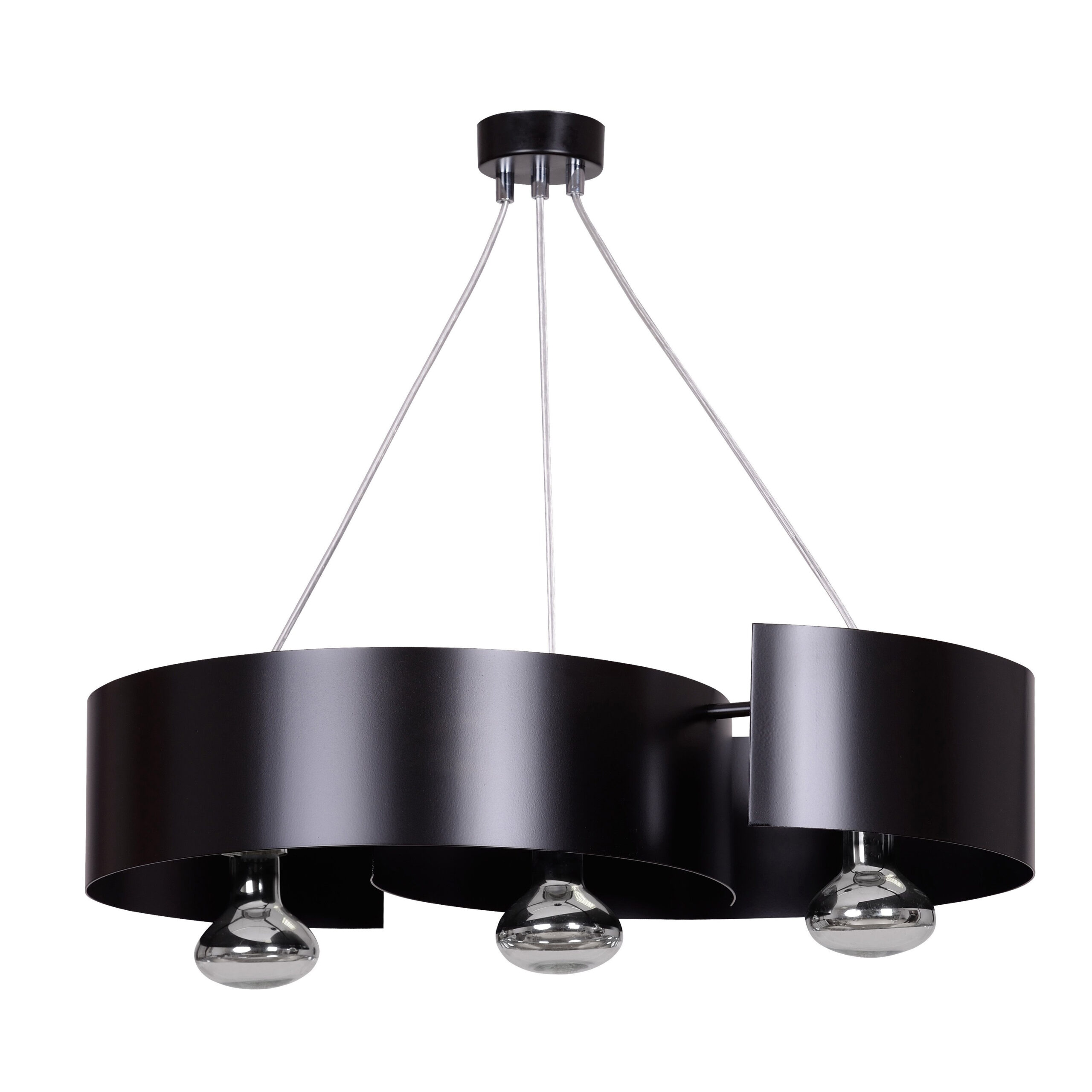 Suspension Vixon base en métal avec abat-jour en demi-courbeau design contemporain par Emibig Suspension Vixon base en métal avec abat-jour en demi-courbeau design contemporain par Emibig