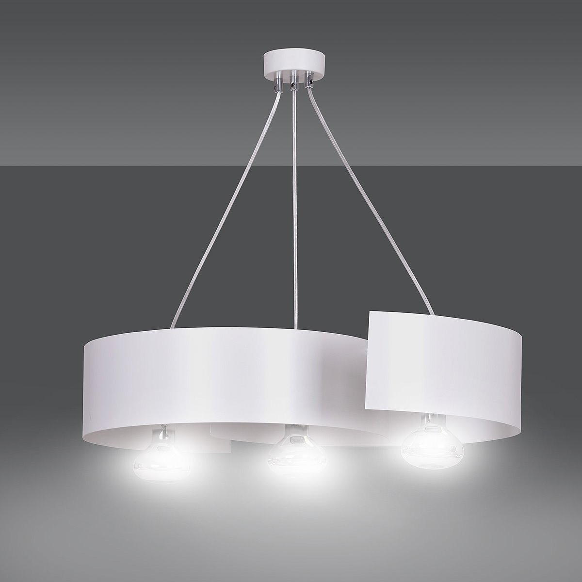 Suspension Vixon base en métal avec abat-jour en demi-courbeau design contemporain par Emibig Suspension Vixon base en métal avec abat-jour en demi-courbeau design contemporain par Emibig