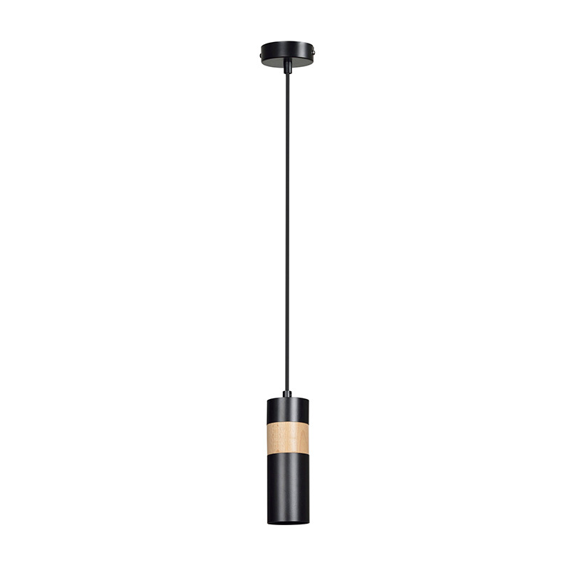 Suspension Akari base en métal avec abat-jour en tube scandinave au design contemporain par Emibig
