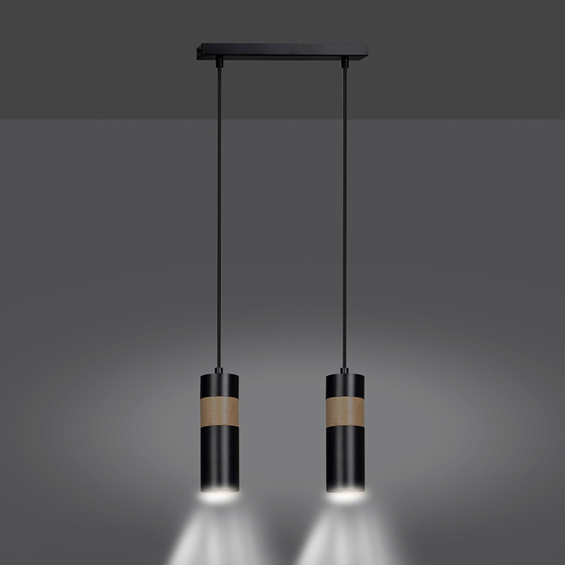Suspension Akari base en métal avec abat-jour en tube scandinave au design contemporain par Emibig Suspension Akari base en métal avec abat-jour en tube scandinave au design contemporain par Emibig