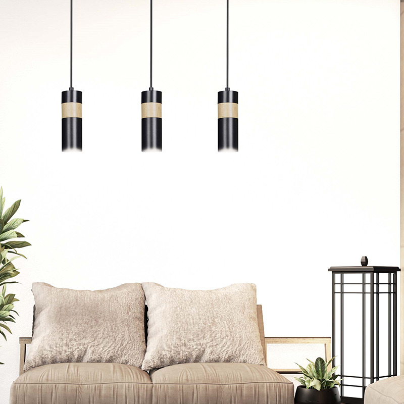Suspension Akari base en métal avec abat-jour en tube scandinave au design contemporain par Emibig Suspension Akari base en métal avec abat-jour en tube scandinave au design contemporain par Emibig