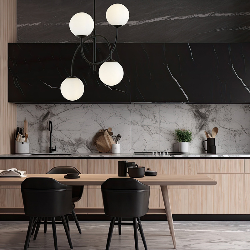 Plafonnier Archi avec base en métal noir et bras en forme d'arche au design contemporain par Emibig Plafonnier Archi avec base en métal noir et bras en forme d'arche au design contemporain par Emibig