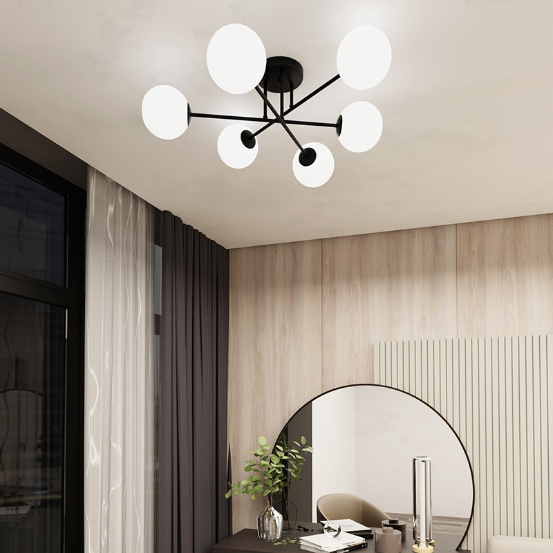 Plafonnier Roma avec base en métal à bras multiple au design contemporain par Emibig Plafonnier Roma avec base en métal à bras multiple au design contemporain par Emibig