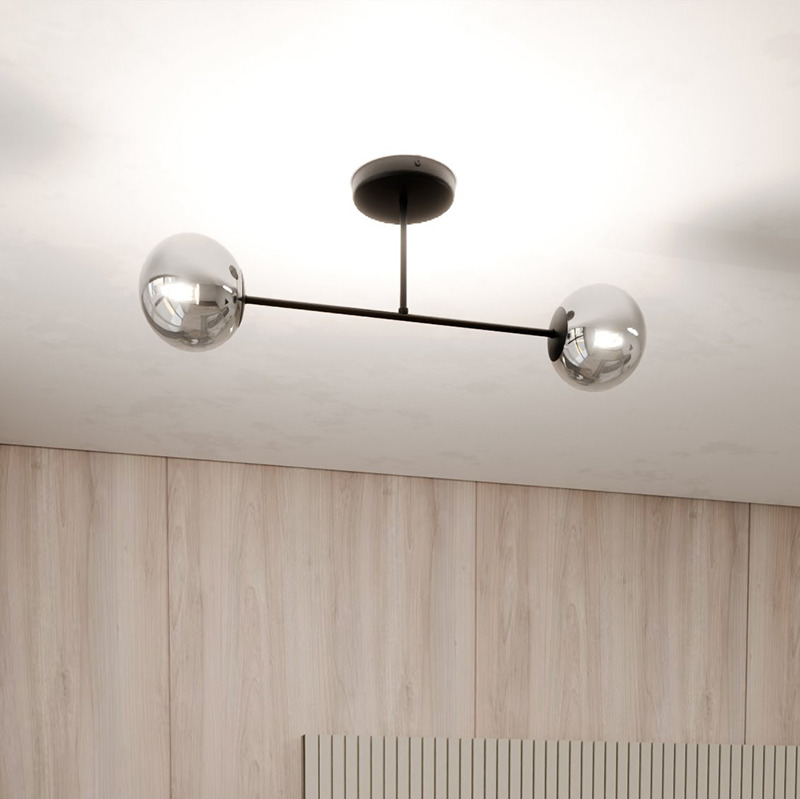 Plafonnier Roma avec base en métal à bras multiple au design contemporain par Emibig Plafonnier Roma avec base en métal à bras multiple au design contemporain par Emibig