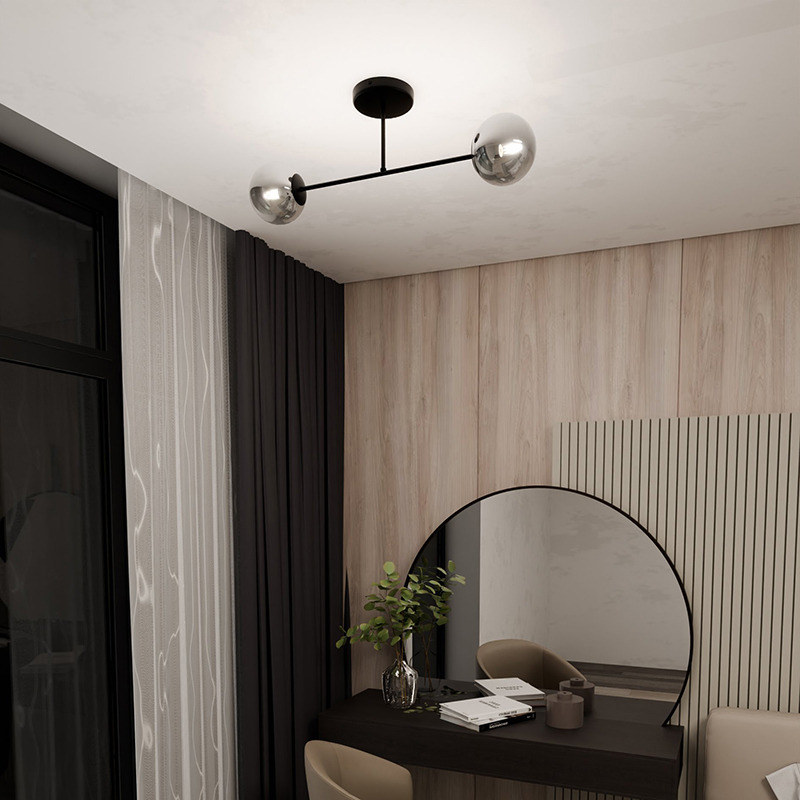 Plafonnier Roma avec base en métal à bras multiple au design contemporain par Emibig Plafonnier Roma avec base en métal à bras multiple au design contemporain par Emibig