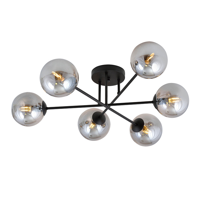 Plafonnier Roma avec base en métal à bras multiple au design contemporain par Emibig Plafonnier Roma avec base en métal à bras multiple au design contemporain par Emibig