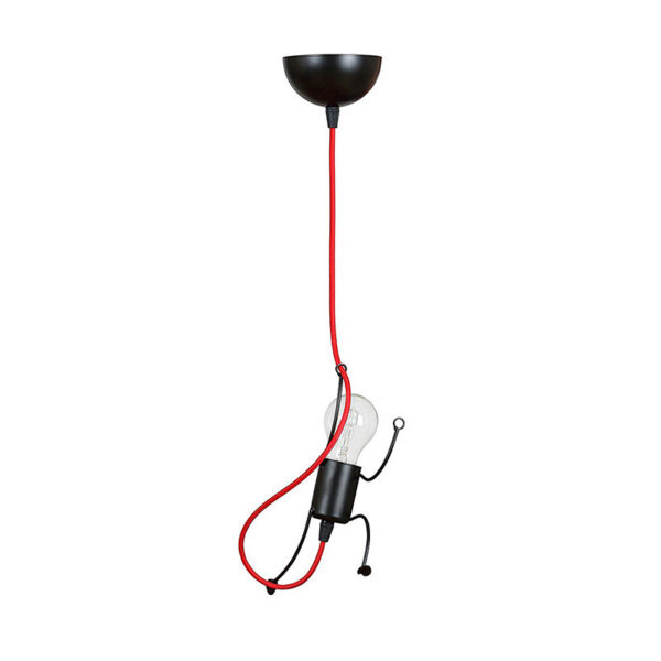 Suspension Bobi avec base en métal et abat-jour en forme de silhouette humaine au design contemporain par Emibig