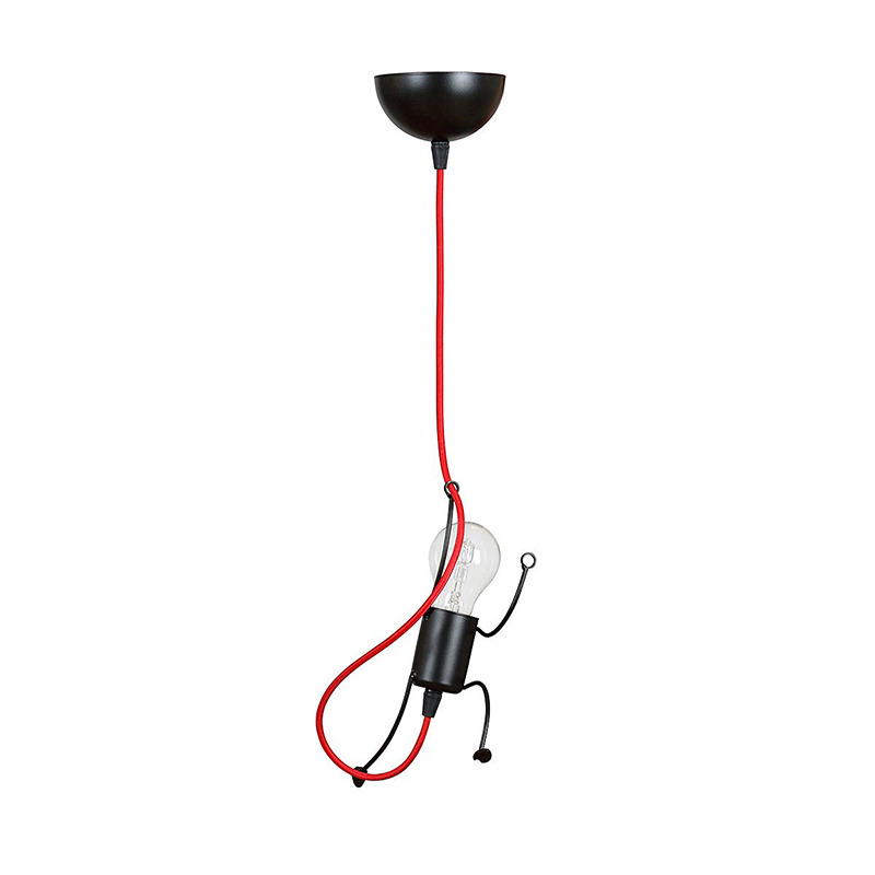 Suspension Bobi avec base en métal et abat-jour en forme de silhouette humaine au design contemporain par Emibig