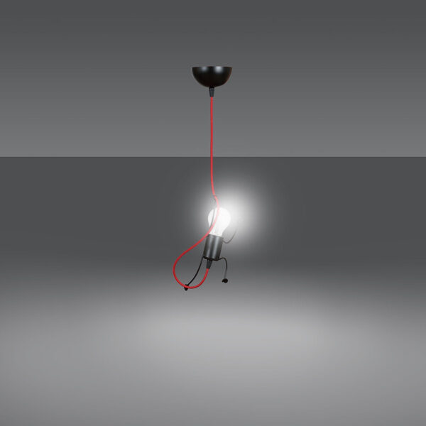Suspension Bobi avec base en métal et abat-jour en forme de silhouette humaine au design contemporain par Emibig