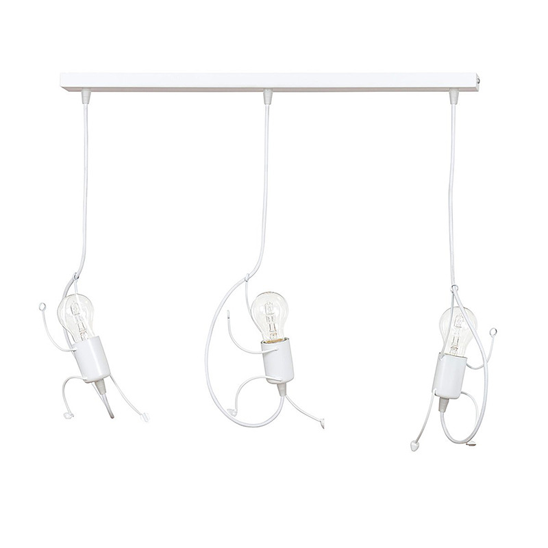 Suspension Bobi avec base en métal et abat-jour en forme de silhouette humaine au design contemporain par Emibig