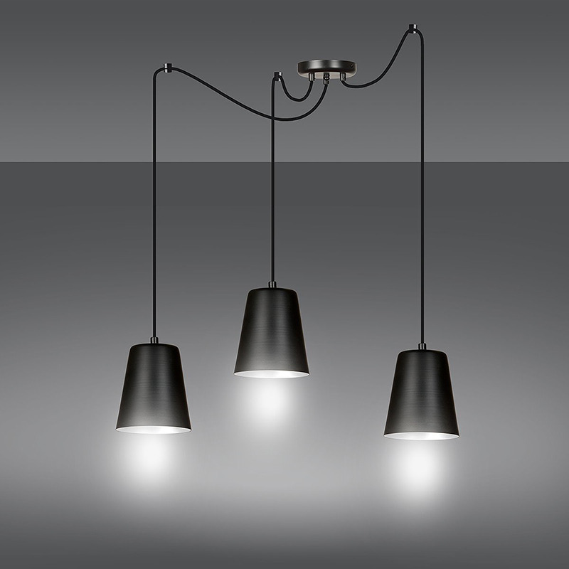 Suspension Link en forme d'araignée avec base en métal et abat-jour au design contemporain par Emibig Suspension Link en forme d'araignée avec base en métal et abat-jour au design contemporain par Emibig