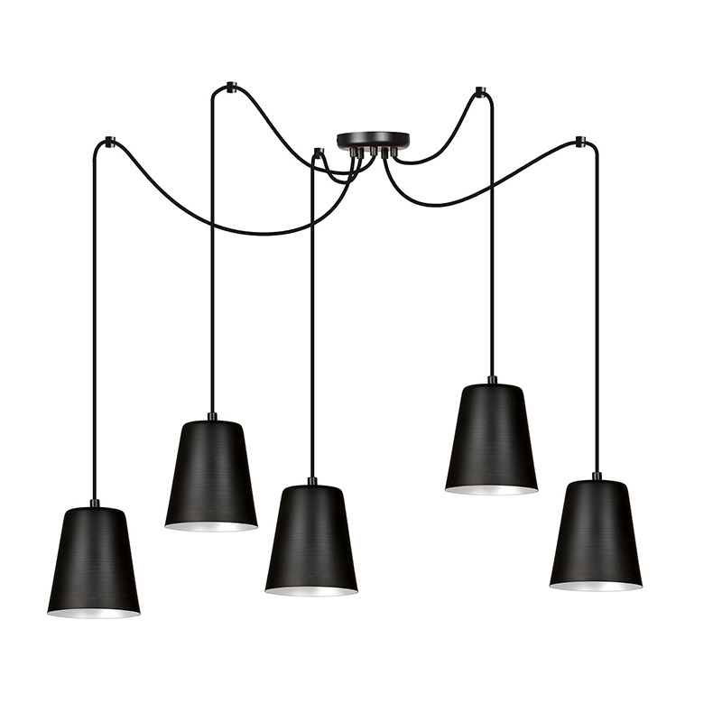 Suspension Link en forme d'araignée avec base en métal et abat-jour au design contemporain par Emibig Suspension Link en forme d'araignée avec base en métal et abat-jour au design contemporain par Emibig
