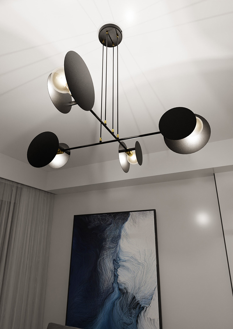 Suspension Idea base en métal et détail doré avec abat-jour en disque au design contemporain par Emibig Suspension Idea base en métal et détail doré avec abat-jour en disque au design contemporain par Emibig