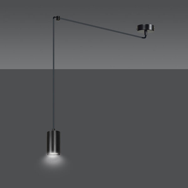 Suspension Traker en forme d'araignée avec base en métal et abat-jour en tube au design contemporain par Emibig