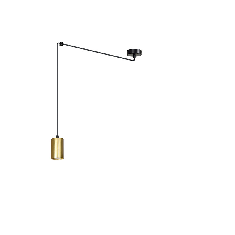 Suspension Traker en forme d'araignée avec base en métal et abat-jour en tube au design contemporain par Emibig Suspension Traker en forme d'araignée avec base en métal et abat-jour en tube au design contemporain par Emibig