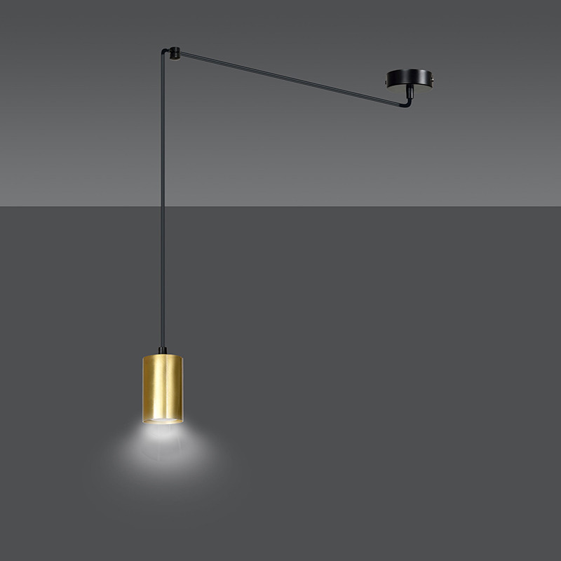 Suspension Traker en forme d'araignée avec base en métal et abat-jour en tube au design contemporain par Emibig Suspension Traker en forme d'araignée avec base en métal et abat-jour en tube au design contemporain par Emibig