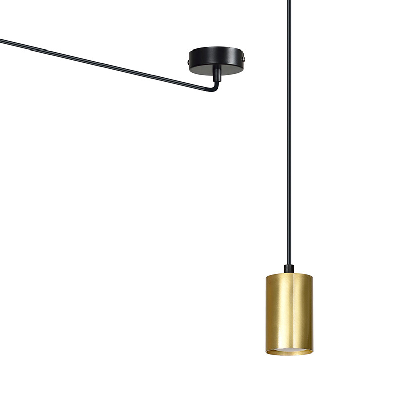 Suspension Traker en forme d'araignée avec base en métal et abat-jour en tube au design contemporain par Emibig Suspension Traker en forme d'araignée avec base en métal et abat-jour en tube au design contemporain par Emibig