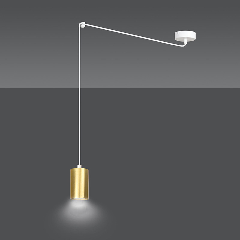 Suspension Traker en forme d'araignée avec base en métal et abat-jour en tube au design contemporain par Emibig Suspension Traker en forme d'araignée avec base en métal et abat-jour en tube au design contemporain par Emibig
