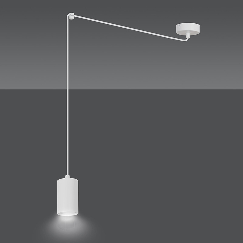 Suspension Traker en forme d'araignée avec base en métal et abat-jour en tube au design contemporain par Emibig Suspension Traker en forme d'araignée avec base en métal et abat-jour en tube au design contemporain par Emibig