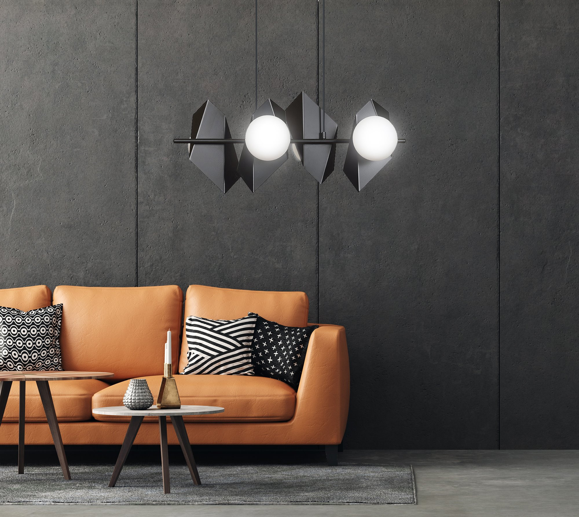 Suspension Drifton base en métal de forme geométrique au design contemporain par Emibig Suspension Drifton base en métal de forme geométrique au design contemporain par Emibig
